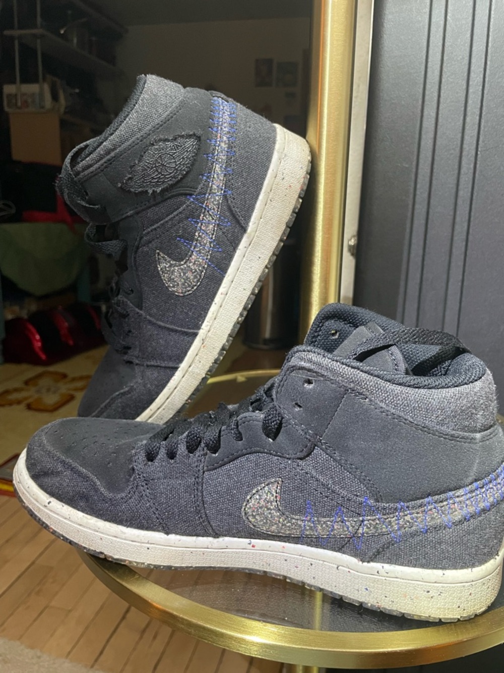 Air Jordan’s Mid 1 Crater. Like new, worn only a few times.